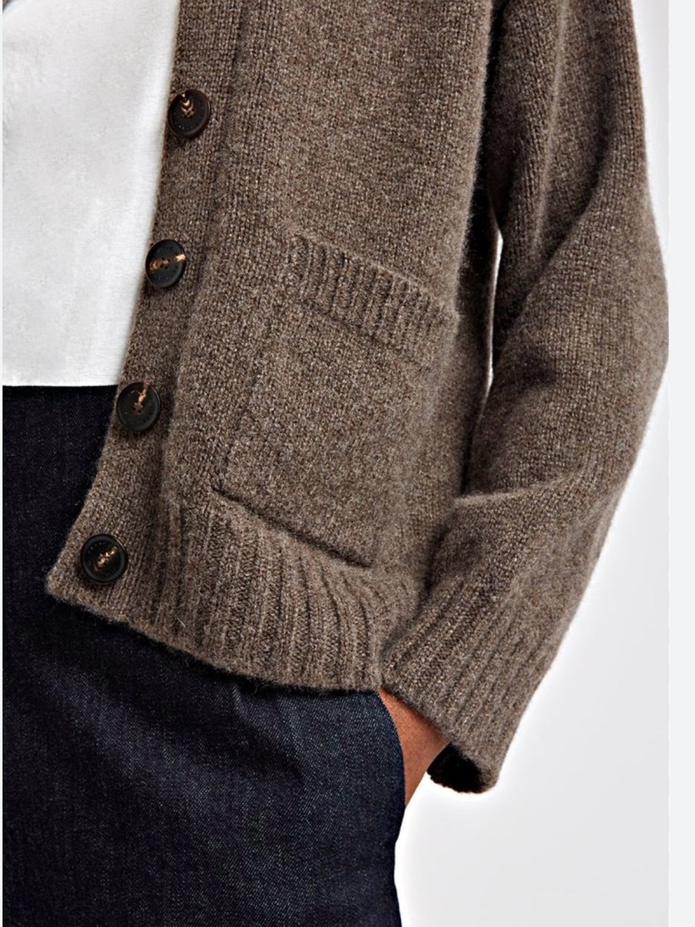 A.P.C. Madras 100% Wool Cardigan Sweater Button Front Classic Timeless 
Sz Small